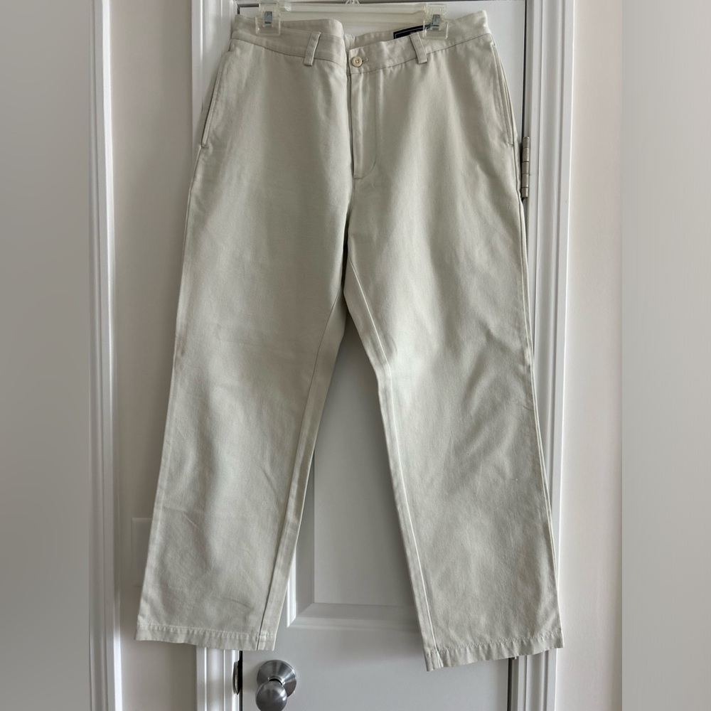 Vineyard Vines Beige Cotton Twill Club Pants Men’s 34x30